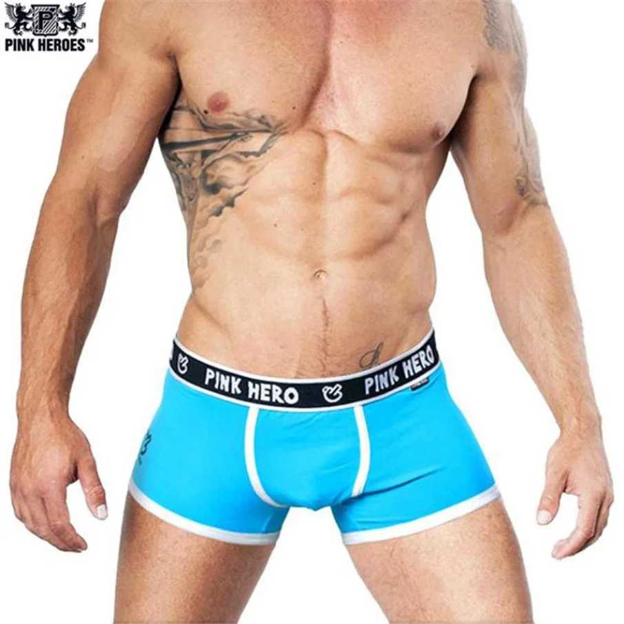 

PINK HEROES New Arrival Solid Boxer Factory Direct Sale Mens Cotton Homme Panty Mens Underwear Panties For Men Sexy Underpants