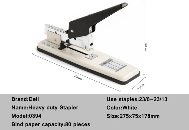 Балык 0394 тяжелых степлер офис поставщика для 15-80 документы/70 г бумаги с 23/6-23/13 штапельного розничная упаковочные
