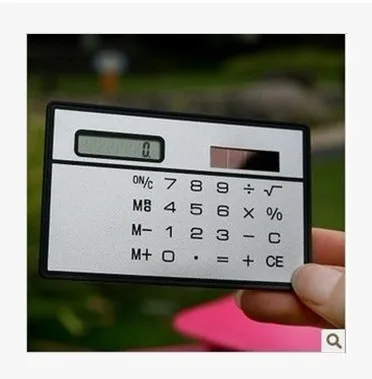 New arrive1 pcs random Credit Card Solar Power Pocket Mini font b Calculator b font Novelty