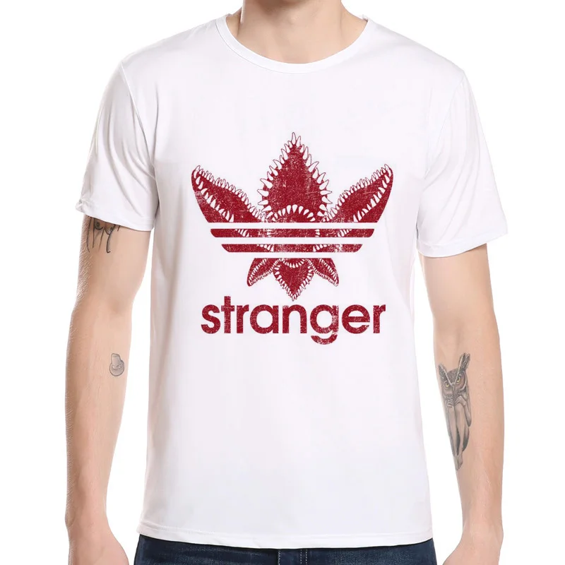 

Funny Tops White T-shirt Newest Stranger Things Printing Men's T shirt Casual Short Sleeve Tees Hipster Clothing D9-4#