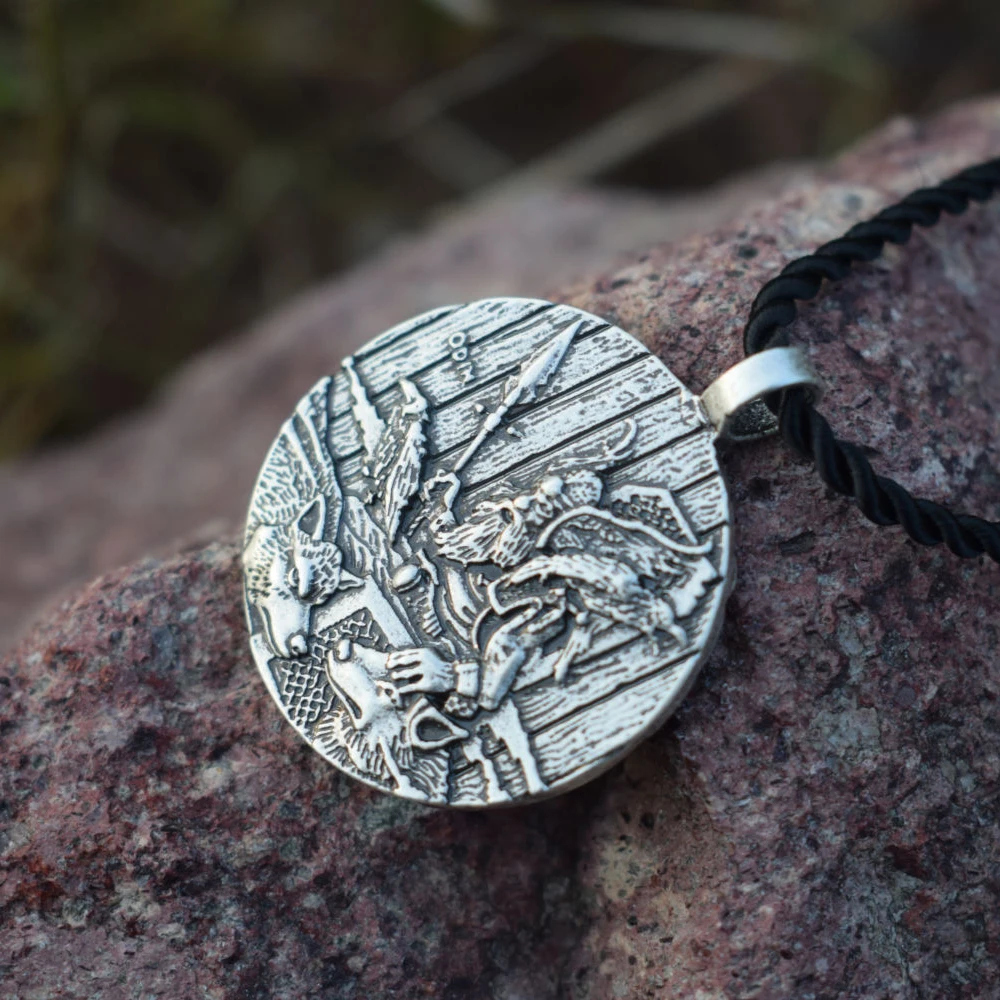 God Odin с венами и волком подвеска ожерелья Norse Viking ювелирные изделия славянская