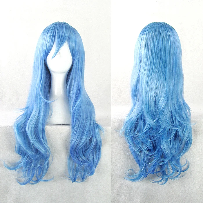 Дата A LIVE Yoshino Косплей Hairwear ролевые игры 70 см длинные вьющиеся Волнистые Синие
