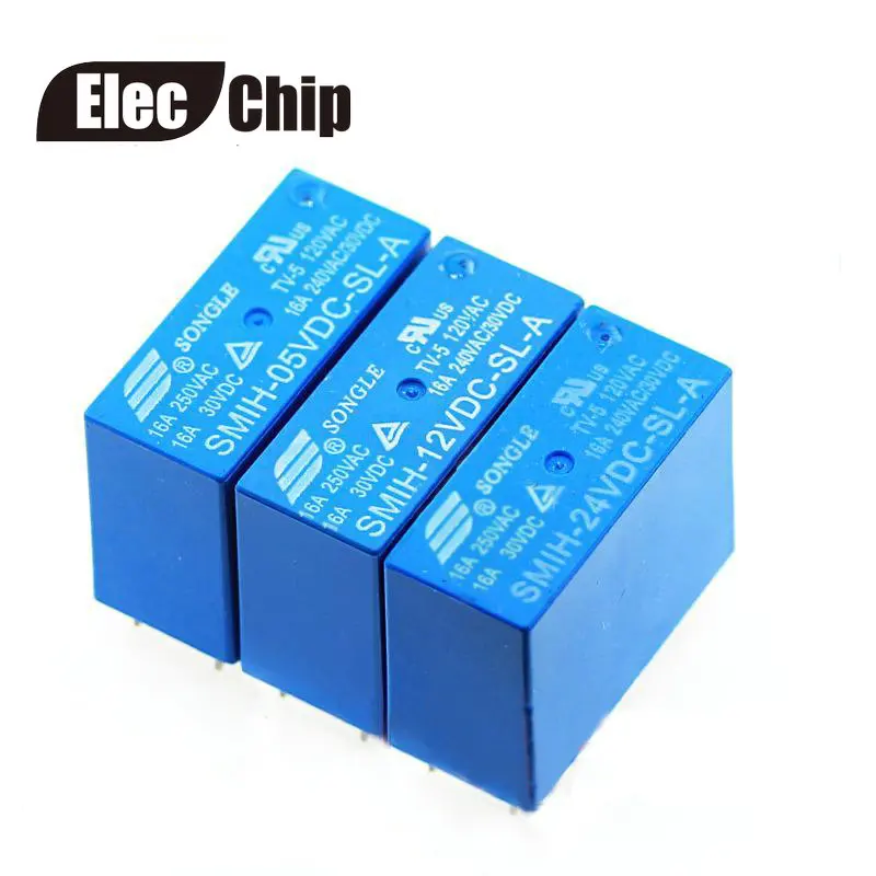 

5PCS Power relays SMIH-05VDC-SL-A SMIH-12VDC-SL-A SMIH-24VDC-SL-A 5V 12V 24V 16A 6PIN A group of normally open