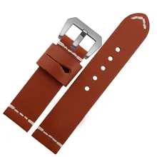 Handmade Soft Genuine Leather Watch Band For Pam 20 22 24mm Strap Men Watchbands For Tissots Handmade Soft Genuine Leather Watch Band For Pam 20 22 24mm Strap Men Watchbands For Tissots