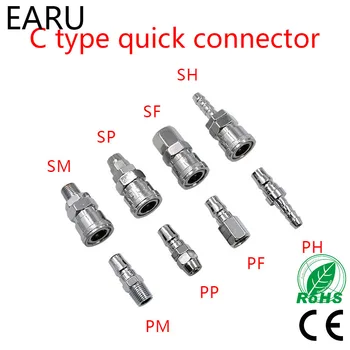 

Pneumatic fitting C type Quick connector High pressure coupling PP20 SP20 PF20 SF20 PH20 SH20 PM20 SM20 work on Air compressor