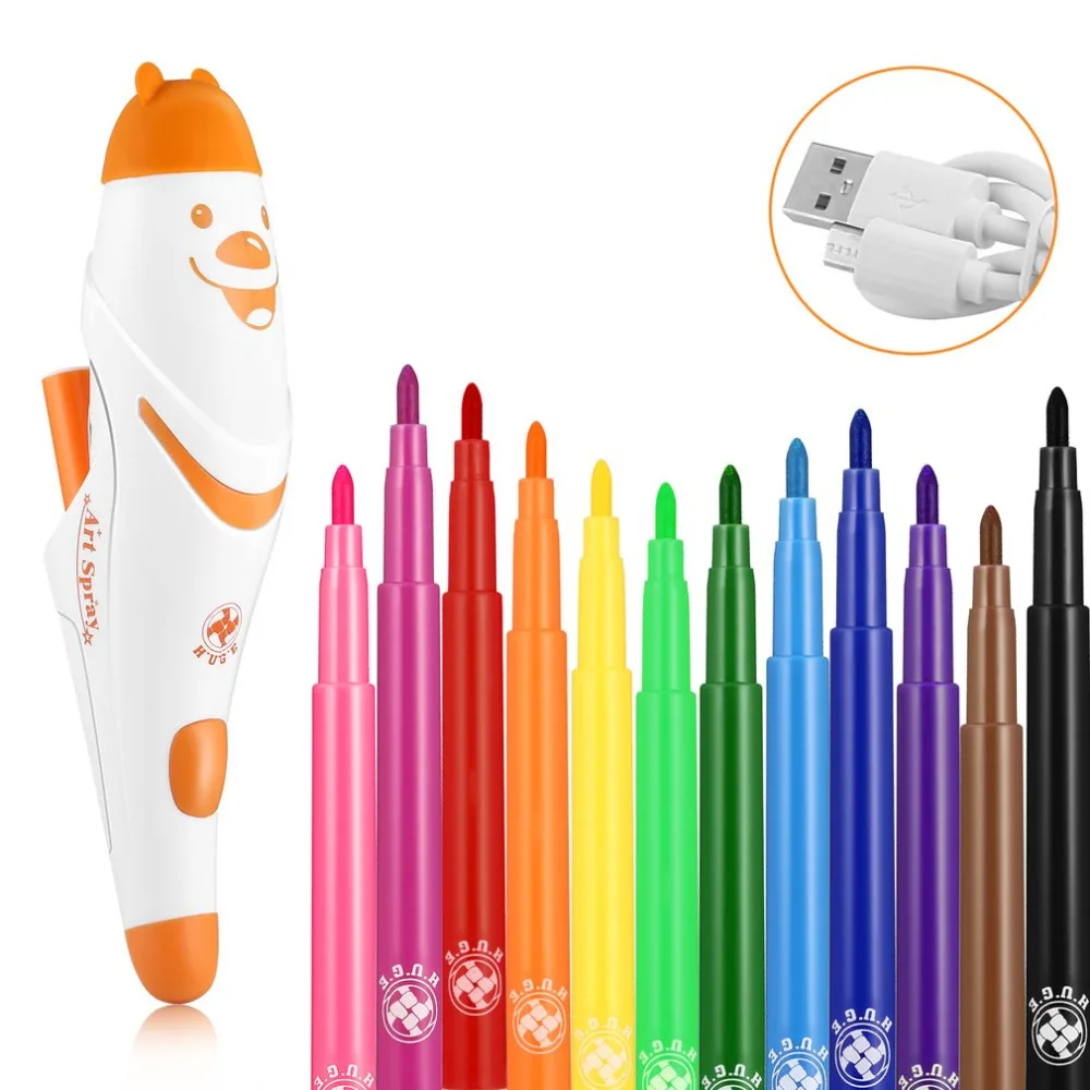 Электрический спрей художественная ручка Аэрограф Маркер Набор акварельных красок ручка волшебная ручка Цветные Маркеры детские игрушки подарок