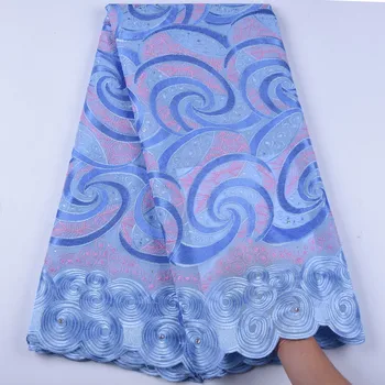 

High Quality Swiss Voile Lace In Switzerland Latest African Dry Lace Fabric With Stones Swiss Cotton Lace Fabric For Party F1614
