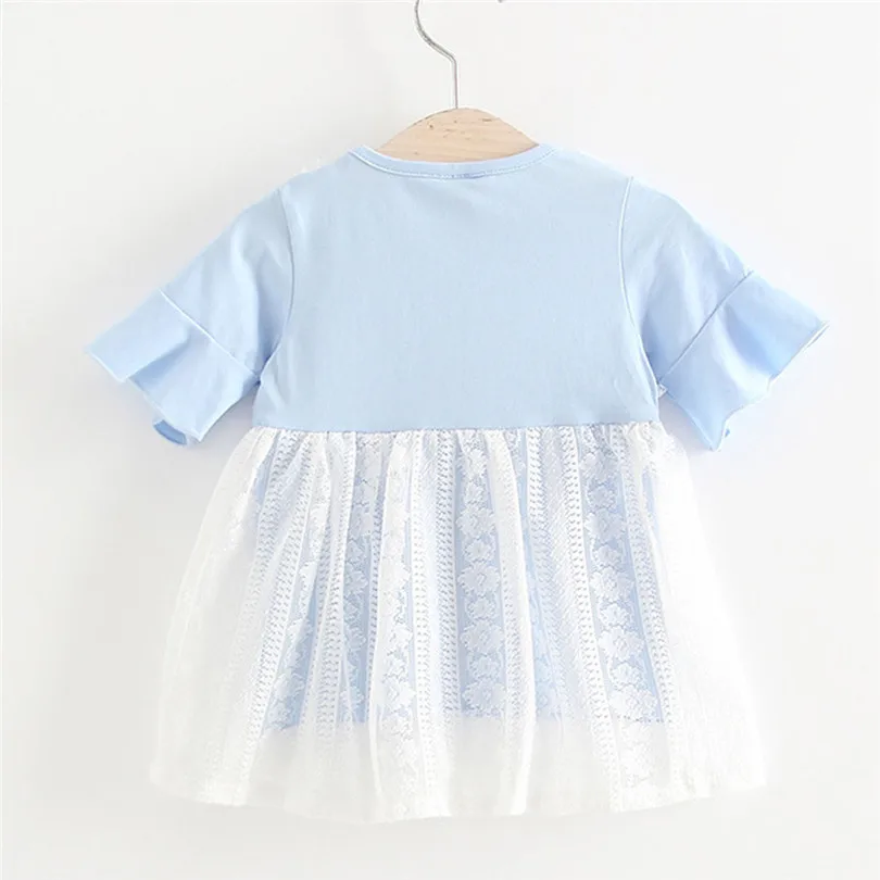 2019 New cute Toddler Kids Baby Girl Lace Flower Princess Tulle Dress Clothes Outfits baby show gifts (23)