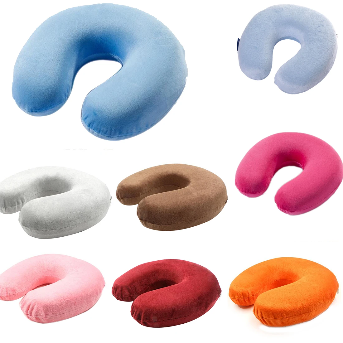 

Soft Travel Pillow Memory Foam Pillow U-Shape Neck Pillow Massage Headrest For Office Flight Airplane Neck Rest