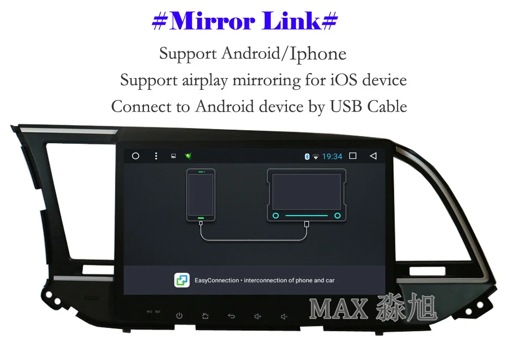 Excellent MAX 2G 32G Android 8.1.0 For Hyundai Elantra 2016 2017 Car GPS Navigation System Car Radio RDS WiFi free Map Bluetooth Call SWC 11