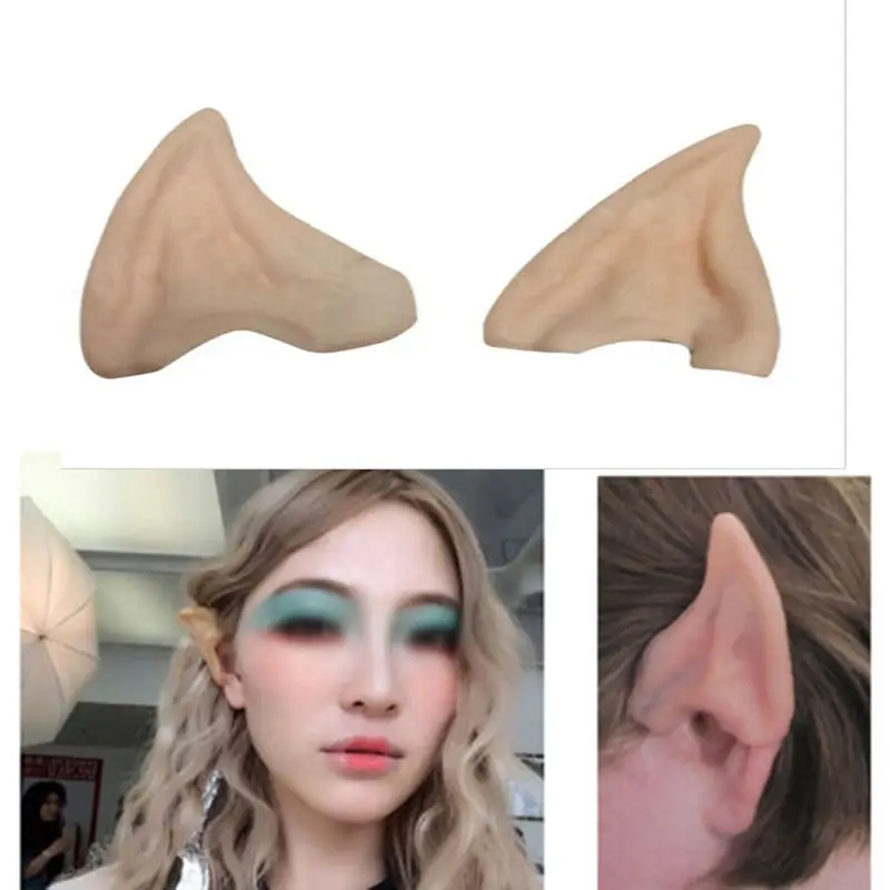 

Halloween Party Cosplay Accessories Latex Soft Pointed Prosthetic Wizard Elf Fairy Hobbit Vulcan Spock Alien Costume Tips Ears