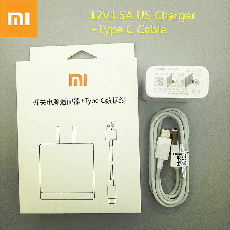 

XIAOMI Fast Charger Quick Charge USB wall adapter + 1M Original Type C Data Cable For Mi 9 9T 9SE cc9 a3 a2 Redmi Note 7 K20 Pro