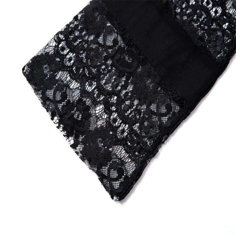 Women Spring Summer Sexy Female Lace Splicing Hollow Chiffon Kimono Cardigan Blouse Coat Tops Shawl Cover up Blouse #4M21 (1)