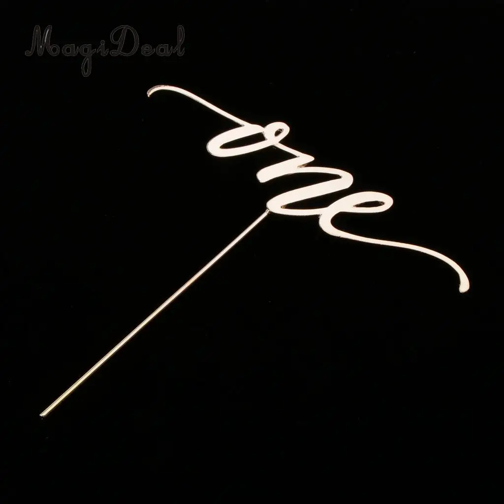 Golden Crystal ONE Cake Topper 1st First Birthday Cake Topper Birthday Decor