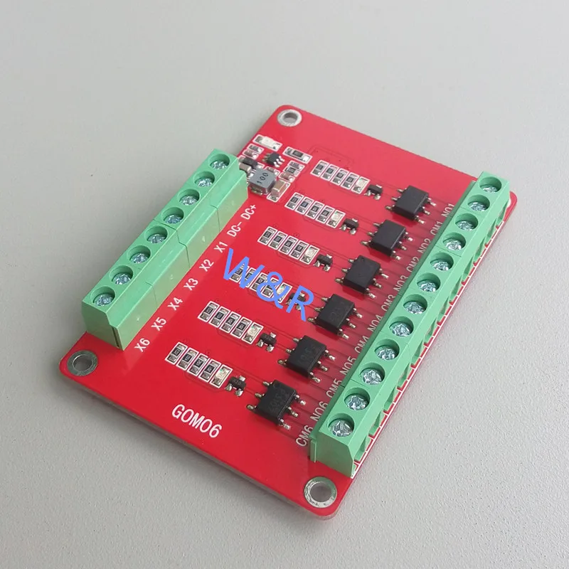 

GOM06 6-way solid state relay module / high level trigger / 48V / 1A optocoupler isolated output / level voltage conversion