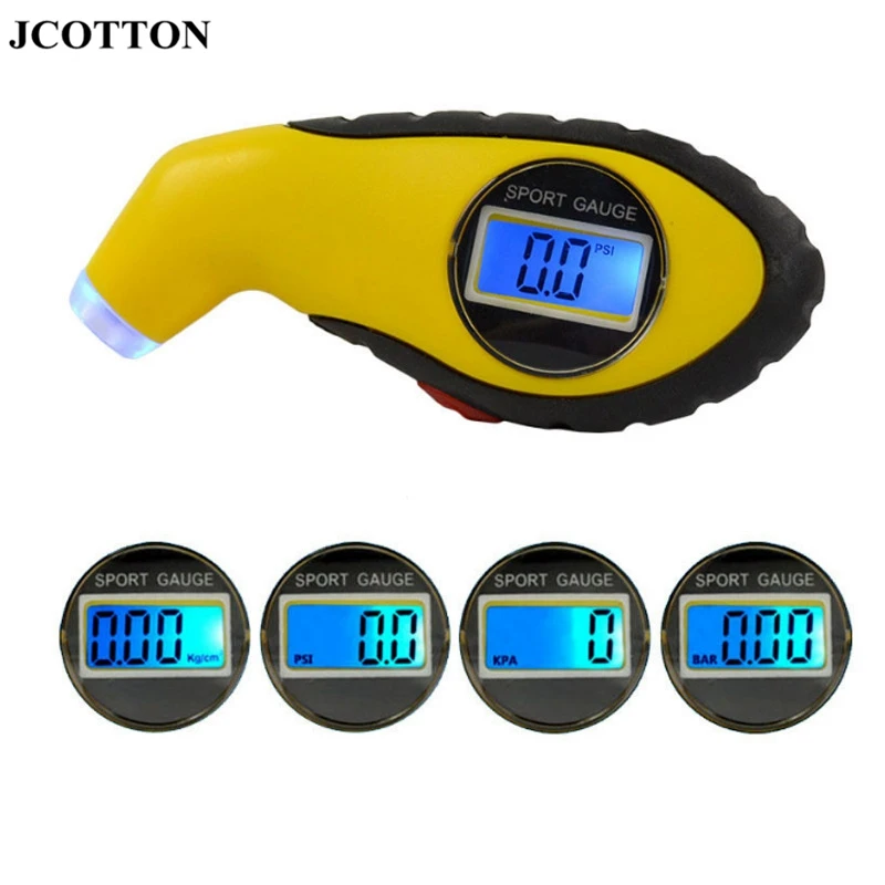 JCOTTON Digital Tire pressure monitoring LCD display Tire Pressure sensors tyre Pressure Meter Gauge with 4