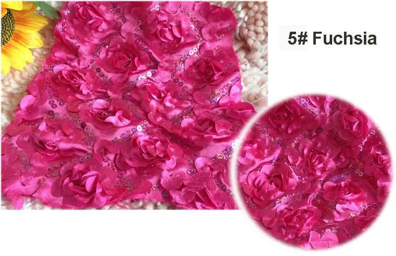 1 ярд 3D атласная Свадебная Цветочная кружевная ткань с блестками, ширина 130 см, декоративная фотография фон цветок лоскутное шитье Diy ткань
