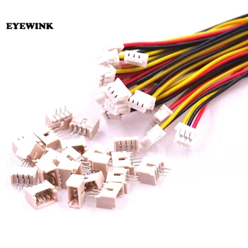 

20pcs/set JST Connectors 1.25MM 3-Pin Connector with Wires Cables 100MM for Circuit Board Wholesale