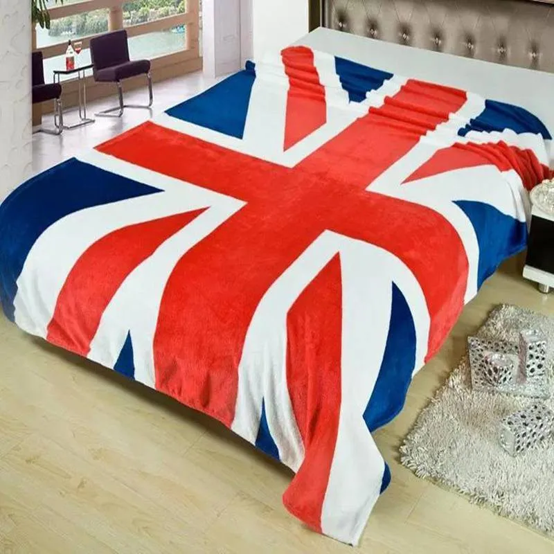 New Union Jack British Uk Flag Blanket Us Blankets Plush Fleece Aeproduct