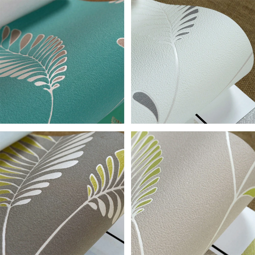 

3D Non-woven Fabric Wall Paper Imitation Leaves Wall Sticker For Living Room Bedroom Background Wall Home Decoration Supplies
