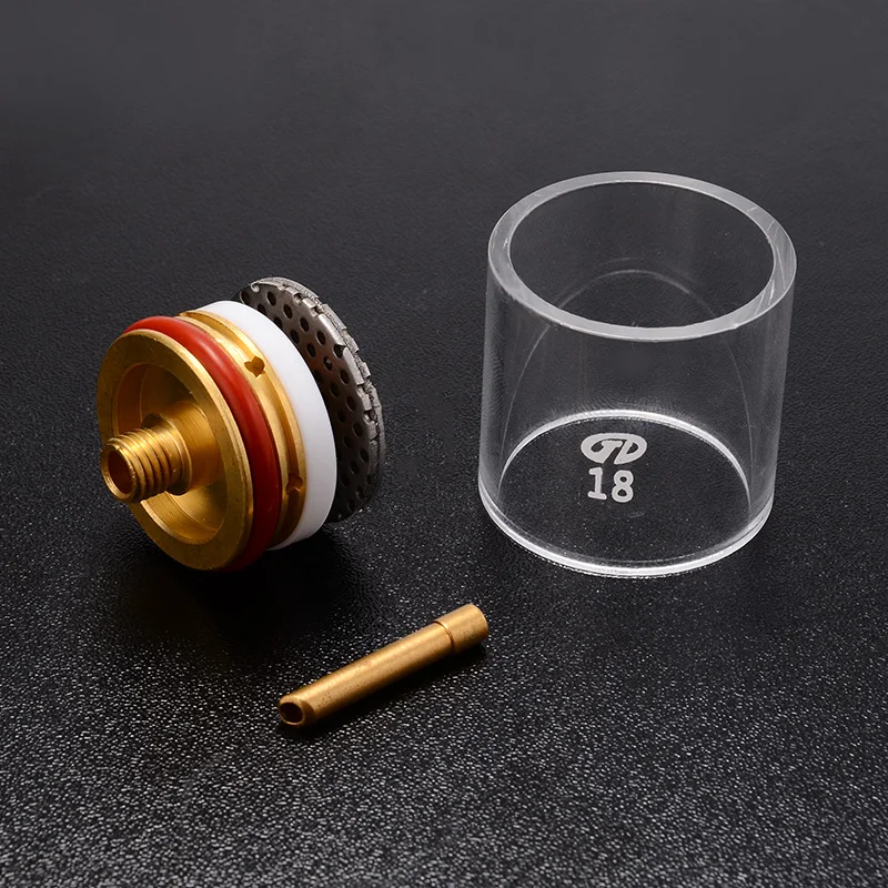 5Pcs TIG Welding Torch Cup Stubby Cup Gas Lens Collet Nozzle Kit for WP-9/20/25 3/32" 2.4 mm Welding Accessories