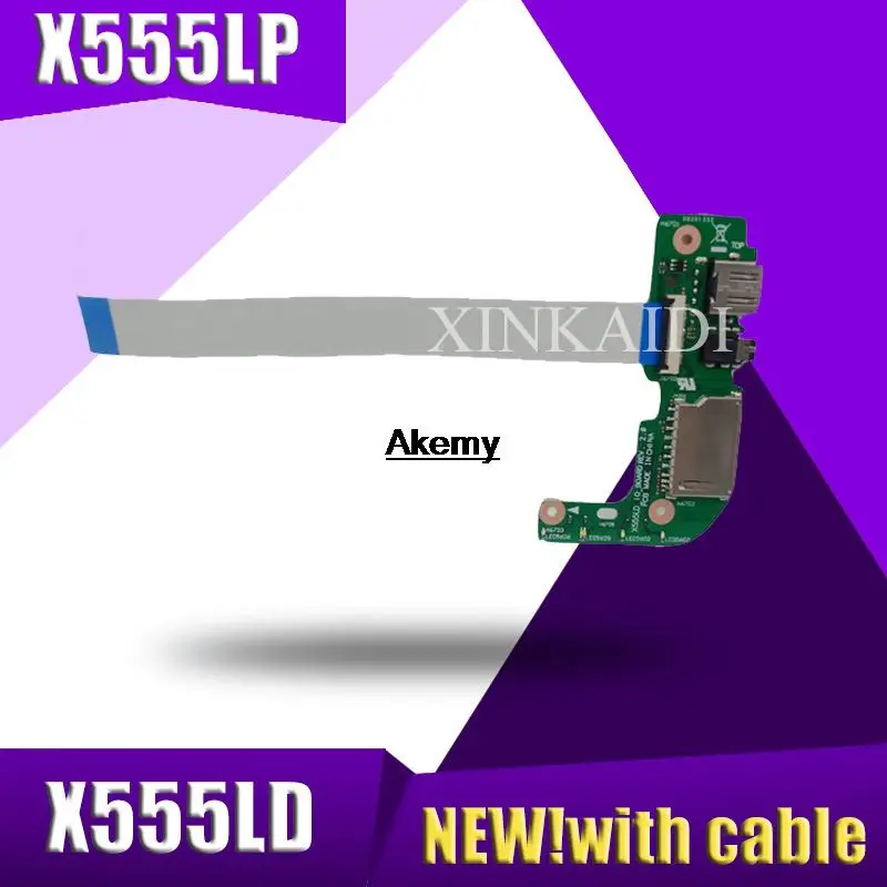 

New Original with cable For ASUS X555 X555L X555LD X555LD_IO USB AUDIO CARD READER BOARD REV:2.0 MB 100% Tested Fast Ship