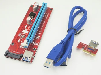 

20pcs/lot VER007S USB 3.0 PCI-E 1x to 16x Extender Riser Card Adapter Cable Bitcoin GPU Mining