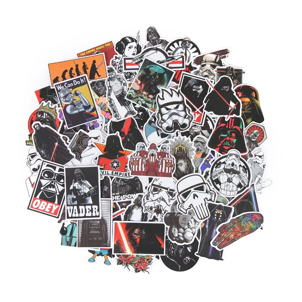 TD ZW 100 أجزاء/وحدة بارد التصميم حرب النجوم ملصقات ل سيارة الكمبيوتر المحمول لوح التزلج دراجة الأمتعة Pvc للماء ملصق لاصق لامع ورائع