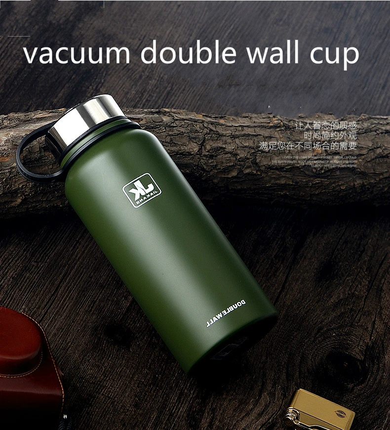 Вакуумная уличная чашка из нержавеющей стали с большой емкостью, Спортивная Вакуумная бутылка для воды изоляционная кружка Вакуумная бутылка пространства