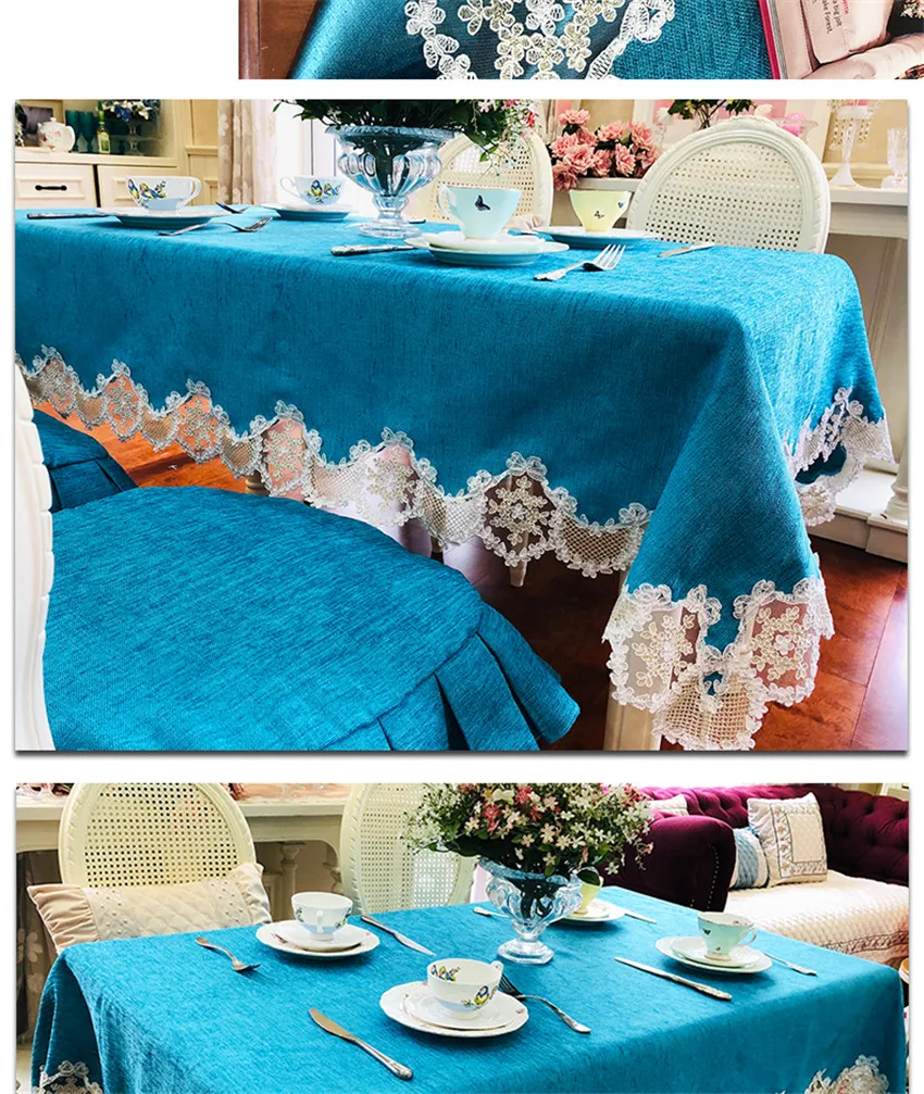 Европейский прямоугольный скатерть на стол obrus роскошное кружевное украшение свадебного стола день рождения украшения для кухни