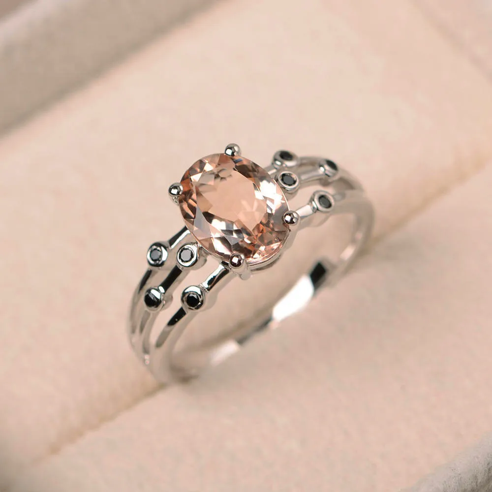 Милое женское зеленое, красное, синее, фиолетовое кольцо с черным камнем Мода 925 серебряные свадебные ювелирные кристаллы обещание на помолвку кольца для женщин