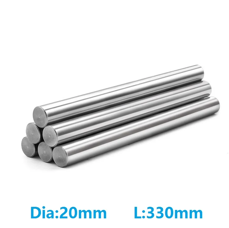 10pcs/lot 20mm linear shaft 330mm long 20x330mm chromed plated hardened shaft steel rod bar
