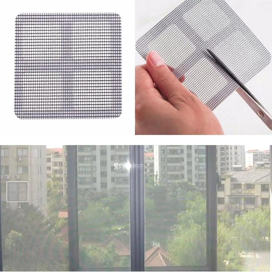 

Professional 3Pcs Window Screen Patch Net Window Adhesive Anti Mosquito Fly Repair Screen Wall Patch Stickers Mesh Window Screen