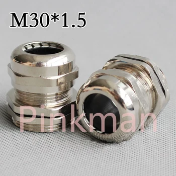 

5pcs Metric System M30*1.5 Nickel Brass Cable Glands Apply to Cable 13-18mm