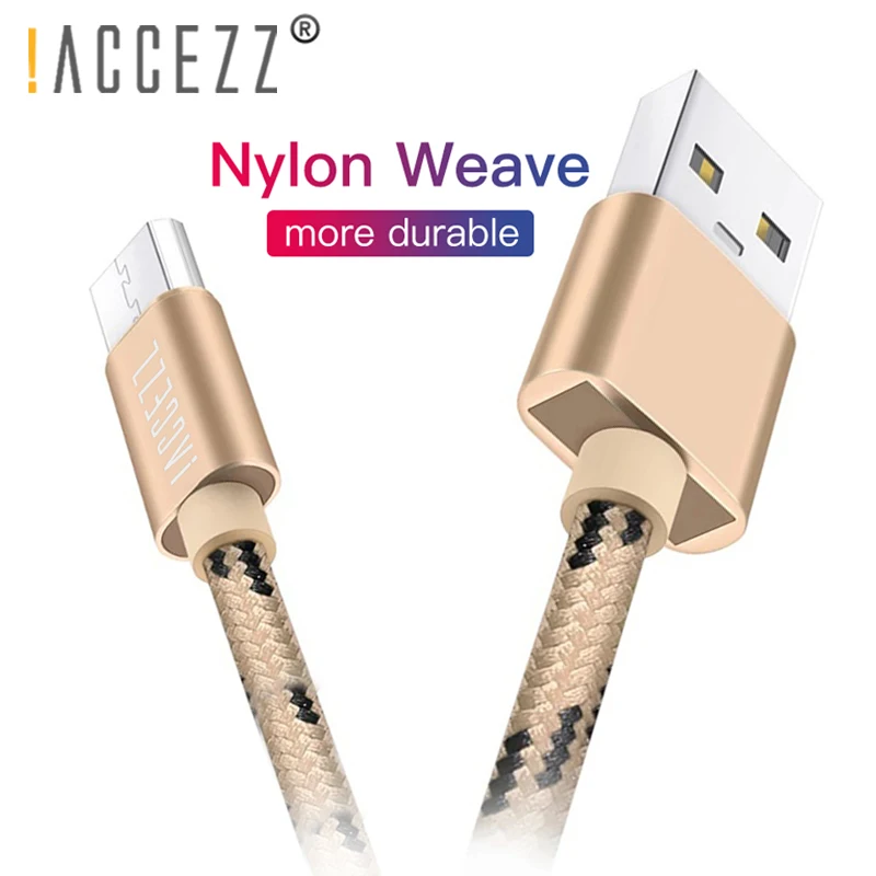 ! ACCEZZ المصغّر usb كابل شحن مزامنة بيانات الحبل لسامسونج غالاكسي S7 S6 هواوي Xiaomi Redmi 4A شاحن هاتف محمول يعمل بنظام تشغيل أندرويد كابلات سريع