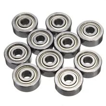 10Pcs 623ZZ Bearing 623 ZZ 3x10x4mm Miniature Deep Groove Ball Bearing for 3d printer Shielded Silver