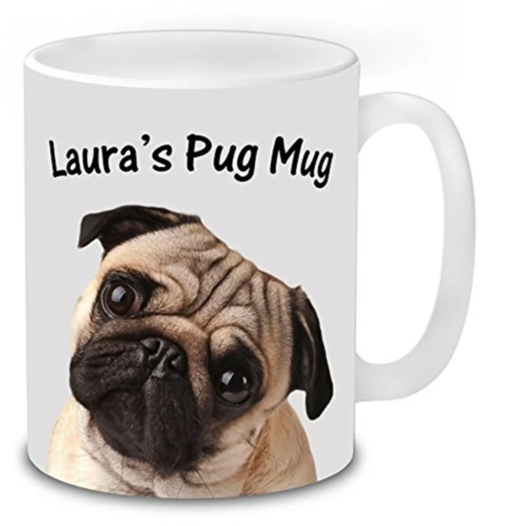 Click to open expanded view Personalised Cute Pug Mug Coffee Tea Funny