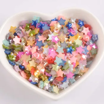 

1000pcs 6mm Mix Color star Shape Imitation Half Round Pearl Flatback Beads for Scrapbook DIY Decoration YKL0585X