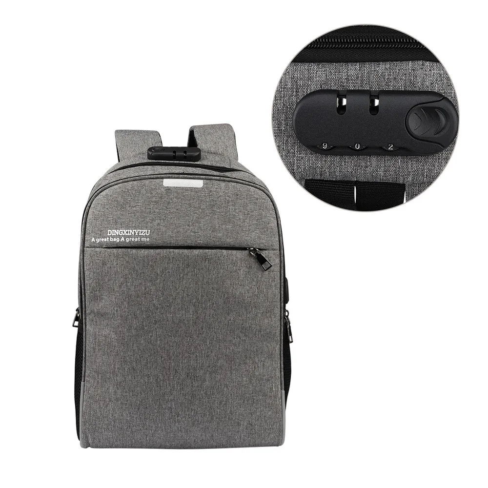 Aelicy Anti robo contraseña cerraduras hombres mochilas USB carga Mochila con auriculares enchufe negocios viaje Mochila Aelicy Anti robo contraseña cerraduras hombres mochilas USB carga Mochila con auriculares enchufe negocios viaje Mochila