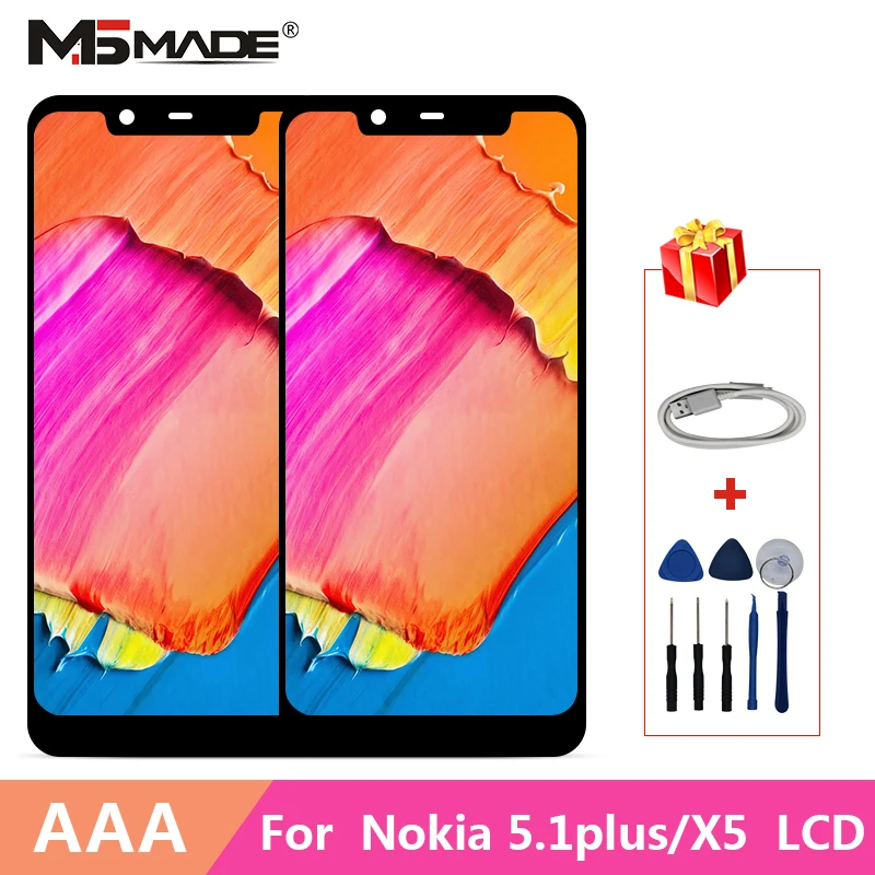 

Original 5.8" For Nokia 5.1 Plus LCD Display Touch Screen Digitizer Full Assembly Replacement Parts For Nokia X5 LCD Display