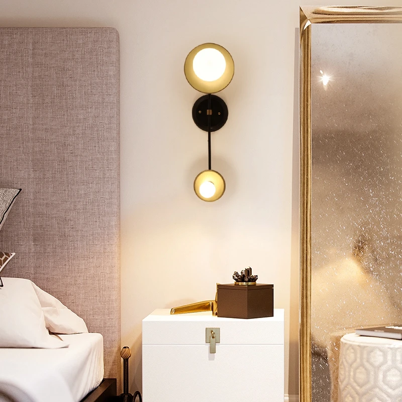 Nordic Post Modern art Wall Lamp Study Bedroom Bedside Lamp Creative Design Corridor Hotel Living Room Decorative Wall Light (10)