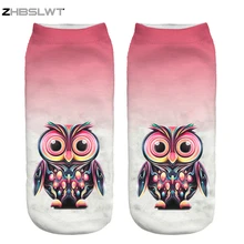 ZHBSLWT/Новое поступление, модные носки с совами с 3D принтом, женские носки с милым принтом совы, повседневные носки для женщин и девочек, лидер продаж, Прямая поставка-14