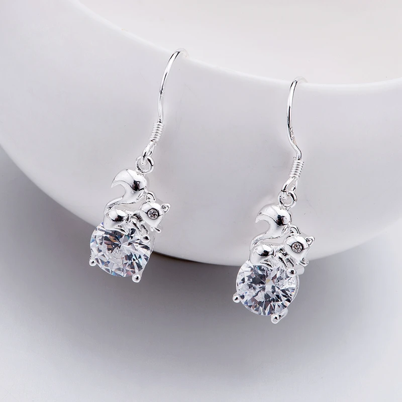 silver coated earrings