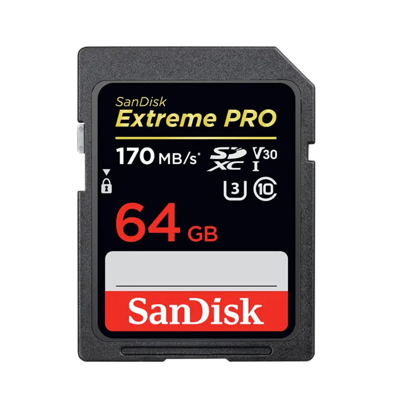 storage card SanDisk SD Card 32GB 64GB 128GB 256GB Memory Card 120MB/s U1 170MB/s U3 V30 4K For Canon Nikon SLR Camera Shooting 4K Video 64 gb memory card Memory Cards