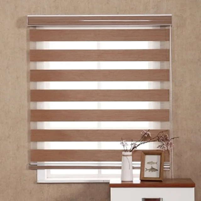 Jute Szövet Függöny Nappali És Éjszakai Dupla Rétegű Zebra Redőnyök Az Ablakokhoz - Image 6