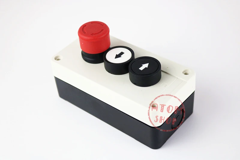 

NC Emergency Stop NO Black White Momentary Push Button Switch Station