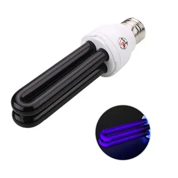 

E27 UV Light Bulb AC220V 15W CFL Violet Germicidal Lamp Straight Low Energy Saving Ultraviolet Fluorescent Black Light