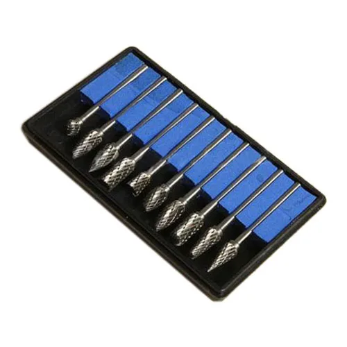 LHLL 10pcs 1 8 CED 6mm Tungsten Carbide Cutter Rotary Burr Set CNC Engraving Tool