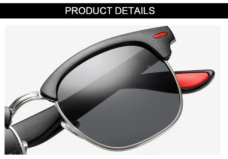 Фирменный дизайн, Мужские поляризационные солнцезащитные очки, классические, полуоправа, для вождения, солнцезащитные очки для мужчин и женщин, Ретро стиль, UV400, солнцезащитные очки