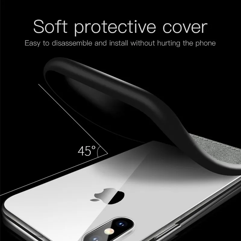 Тканевый чехол для iPhone X Xs Max XR тканевый ультра тонкий мягкий силиконовый задний